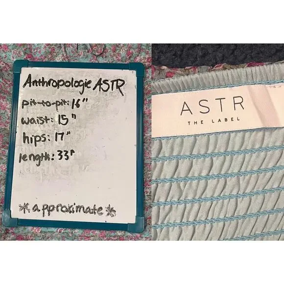 Anthropologie ASTR the Label S Floral Ruched Ruffle Mini Dress Milkmaid Coquette - Picture 11 of 12